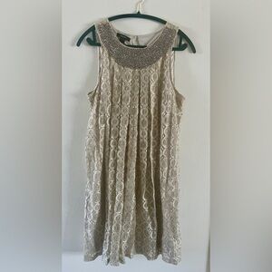 Elegant Gold Sleeveless Dress